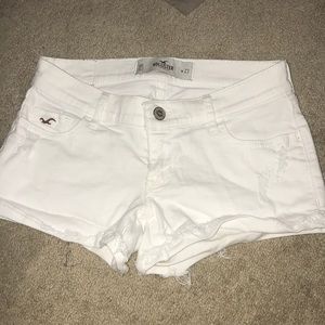 White jean shorts